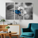 Blue Butterfly Black and White Canvas Wall Art by MyGreatCanvas | Canvas Wall Art Prints | Photo Prints & Wall Decor