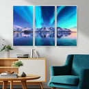 Northern Lights above Mountain Wall Art, Northern Lights
