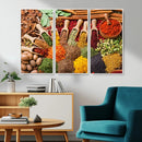 Herbs and Spices Art Canvas Print for Kitchen Kitchen,