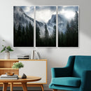 Yosemite National Park El Capitan Foggy Mountain Wall Art | by MyGreatCanvas | Canvas Wall Art Prints | Photo Prints & Wall Decor