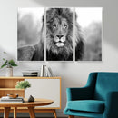 Black and White Lion Canvas Wall Art – Animal Print Artwork by MyGreatCanvas | Canvas Wall Art Prints | Photo Prints & Wall Decor