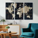 Antique Old World Map Wall Art Canvas Print