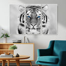 Black and White Tiger Wall Art Animal Canvas Print