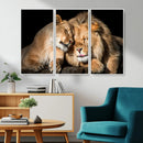 Lion and Lioness Wall Art Canvas Print – Framed African