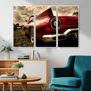 Red Classic Car Wall Art Canvas Print
