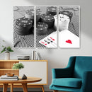 Poker Game Cards Wall Art Canvas, Multi Panel Wall Art by MyGreatCanvas | Canvas Wall Art Prints | Photo Prints & Wall Decor