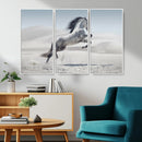 Prancing Horse Desert Large Wall Art Canvas Print – Majestic