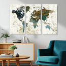 Vintage World Map Wall Art Canvas Print, Framed Rustic Earth by MyGreatCanvas | Canvas Wall Art Prints | Photo Prints & Wall Decor
