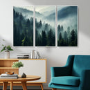 Captivating Misty Forest Wall Art Premium Canvas Print a