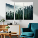 Captivating Misty Forest Wall Art Premium Canvas Print,