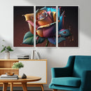 Abstract Rose Wall Art Canvas Print