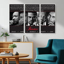 Thinker Quintet Canvas Wall Art – Martin, Obama, Malcolm X,
