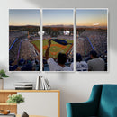 Dodger Stadium Sunset Game Triple Canvas Wall Art - Los