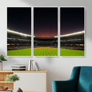 Yankee Stadium Night Game Triple Canvas, Yankee Stadium