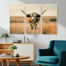 Texas Cow Wall Art Canvas Print for Farm House Wall Decor, by MyGreatCanvas | Canvas Wall Art Prints | Photo Prints & Wall Decor