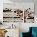 Texas Longhorn Canvas Wall Art Print – Majestic Western by MyGreatCanvas | Canvas Wall Art Prints | Photo Prints & Wall Decor