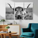 Texas Cow Longhorn Wall Art Canvas Print for Farm House Wall by MyGreatCanvas | Canvas Wall Art Prints | Photo Prints & Wall Decor