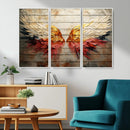 Abstract Angel Wings Canvas Wall Art – Framed and Ready to