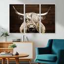 Highland Cow Wall Art Canvas Print, Rustic Farmhouse Decor, by MyGreatCanvas | Canvas Wall Art Prints | Photo Prints & Wall Decor