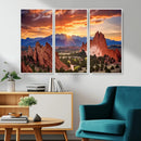 Rocky Mountains Sunset Wall Art Canvas Print – Ready to
