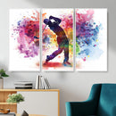 Colorful Golfer Swing Wall Art Canvas Print - Ready to Hang,