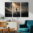 Jesus Walking on Water Wall Art Canvas Print - Religious