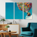 Carl Fredricksen, Up Movie Wall Art, Colorful Balloon House