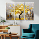 Golden Tree Canvas Print | Abstract Wall Art for Modern