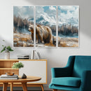 Bear and Baby Bear Wall Art Canvas Print