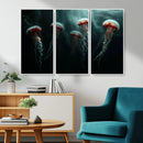 Abstract Jellyfish Wall Art Canvas Print
