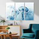 Blue Jellyfish Wall Art Canvas Print
