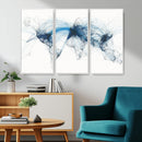 Flight Route Map Wall Art Canvas Print, Abstract Air Traffic