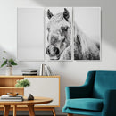 White Horse Wall Art | Ready to Hang and Framed | Winter