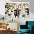 Farmhouse Wall Art | Western Longhorn Cattle Canvas Print | by MyGreatCanvas | Canvas Wall Art Prints | Photo Prints & Wall Decor