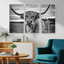 Scottish Highland Cow Canvas Wall Art Farmhouse Decor, by MyGreatCanvas | Canvas Wall Art Prints | Photo Prints & Wall Decor
