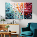 Radiant Bloom Abstract Floral Wall Art Canvas Print -