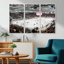 Lausanne Arena Ice Hockey Stadium Wall Art Canvas Print,