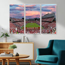 Carter-Finley Stadium Art Sunset Game Triple Canvas Wall Art