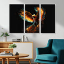 Fiery Phoenix Canvas Print | Ready to Hang Wall Art | Bold