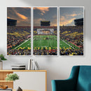 University of Michigan Wolverines Print Canvas, Football