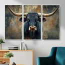 Texas Western Wall Art Canvas Print - Abstract Cow Longhorn by MyGreatCanvas | Canvas Wall Art Prints | Photo Prints & Wall Decor