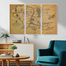 Middle Earth Map Canvas Wall Art – Vintage Fantasy Map