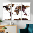 World Map Canvas Print – Detailed Map of the World Wall Art by MyGreatCanvas | Canvas Wall Art Prints | Photo Prints & Wall Decor