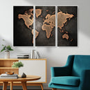 World Map Canvas Print – Framed Travel Map Wall Art for