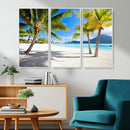 Blue Beach and Sea Wall Art Canvas Print by MyGreatCanvas | Canvas Wall Art Prints | Photo Prints & Wall Decor