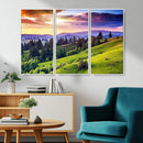 Green Hills and Sunset Wall Art Print - Scenic Landscape by MyGreatCanvas | Canvas Wall Art Prints | Photo Prints & Wall Decor