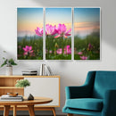 Pink Flower on the Mountain Canvas Print, Framed Pink Flower