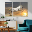 Large Wall Art Canvas Print – White Jumping Horse Sunset by MyGreatCanvas | Canvas Wall Art Prints | Photo Prints & Wall Decor