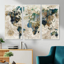 Framed Vintage World Map Wall Art – Abstract Map Canvas by MyGreatCanvas | Canvas Wall Art Prints | Photo Prints & Wall Decor