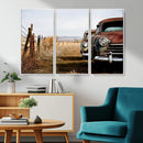 Old Rustic Classic Car Wall Art Canvas Print